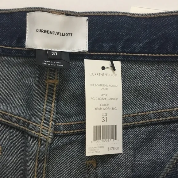CURRENT Elliott Shorts size 25 NWT
